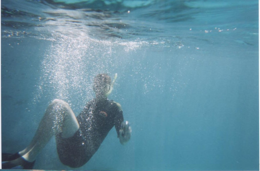 Andy snorkeling