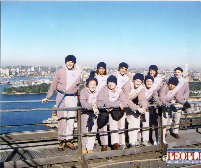 Group on top of Sydney Harbor Bridge